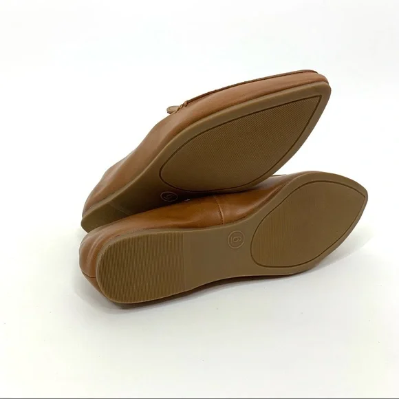 A New Day Micah Cognac Brown Faux Leather Almond Toe Loafers New Nwt Multi Sizes - Picture 6 of 14